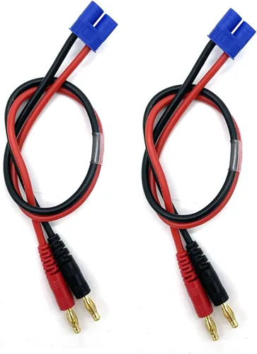 Vista 11 de FLY RC Cable de carga de 0.157 in y 0.157 in macho de plátano para JST 20 awg, cable de carga de silicona suave, 11.8 in, piezas Lipo