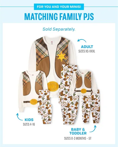 Vista 2 de The Children's Place Family Matching Pajamas Sets, Snug Fit 100% Cotton, Adult, Big Kid, Toddler, Baby