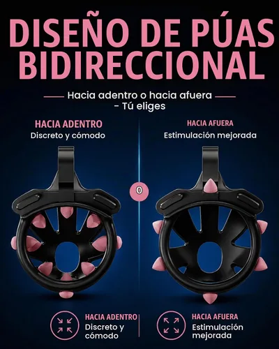 Vista 4 de Male Chastity Spiked Cock Penis Cage DINGYAN Chastity Devices (Black, XS) 5 anillos de bola de 1.772 in, diseño de cobra invisible impreso en 3D