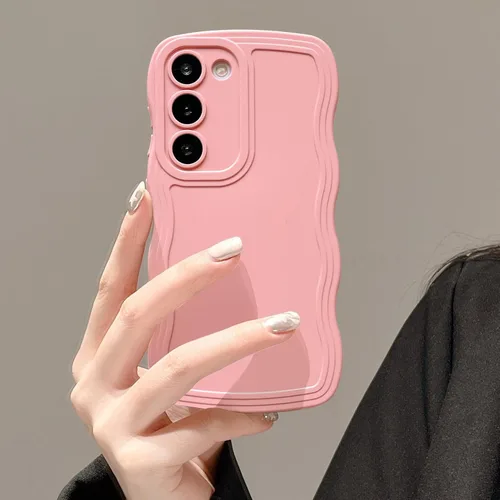 Vista 18 de UEEBAI Funda de silicona con marco ondulado para Samsung Galaxy A13 5G, lindo marco ondulado, ajuste delgado, a prueba de golpes, funda suave y Negro