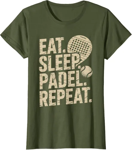 Vista 100 de Camiseta Eat Sleep Padel Repeat Padel Jugador de Tenis