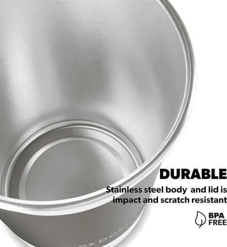 Vista 5 de Dometic Pinta de 16 onzas (paquete de 4) vasos apilables de acero inoxidable prémium (mineral)