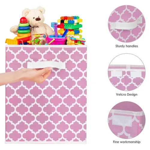 Vista 5 de homyfort Caja de juguetes para niñas, niños – Organizadores grandes de cofre de juguetes y cajas de almacenamiento con tapa abatible y divisor