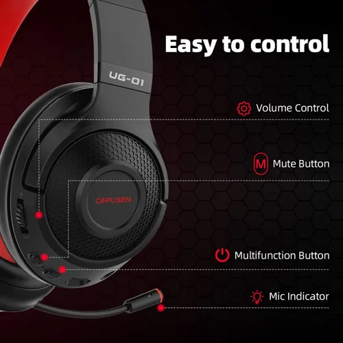 Vista 7 de Auriculares inalámbricos para juegos de 2.4 GHz para PC, PS5, PS4, MacBook, con micrófono, auriculares Bluetooth para teléfono celular, orejeras