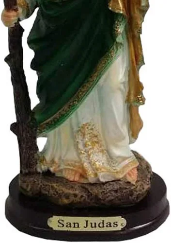 Vista 3 de Figura de San Judas de San Judas Tadeo de 8 pulgadas, decoración cristiana de San Judas, estatua religiosa, regalo católico, esculturas