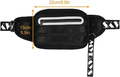 Vista 7 de TANZEM Small Crossbody Sling Bag, Multipurpose Crossbody wallet bag, Durable Men Shoulder Chest Bag, Lightweight Shoulder Waist Bag, ports Chest