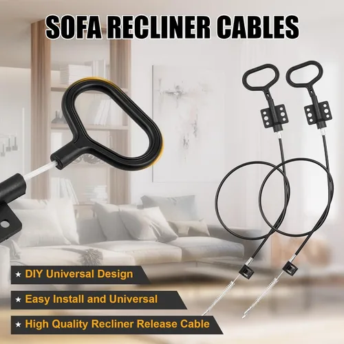 Vista 6 de Recambio de cable de tracción reclinable, piezas de repuesto para reclinables, 2