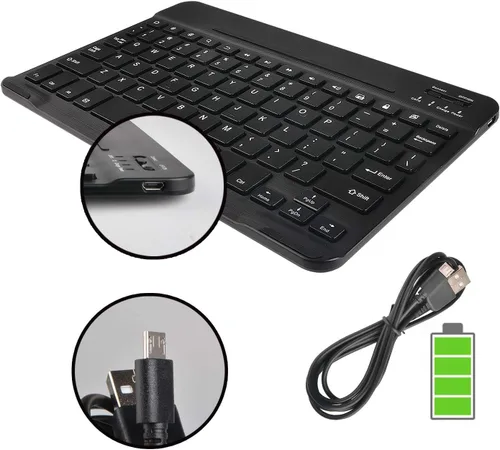Vista 6 de Navitech Funda con teclado Bluetooth rotacional compatible con CHUWI HiPad Plus con pantalla táctil de 11 pulgadas