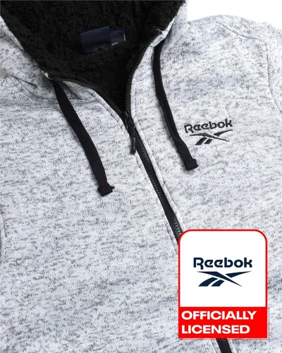 Vista 5 de Reebok Chaqueta de forro polar para hombre - Chaqueta de forro polar con cremallera - Abrigo de forro polar pesado para hombre (M-XXL)