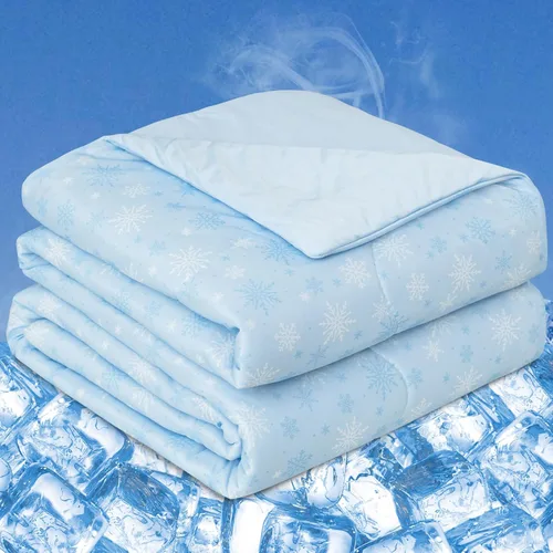 Vista 9 de CHOSHOME Edredón Refrescante Tamaño Twin, Manta Refrescante con Fibra de Enfriamiento Q-Max 0.45 Arc-Chill, Manta de Verano Fresca para Sudores
