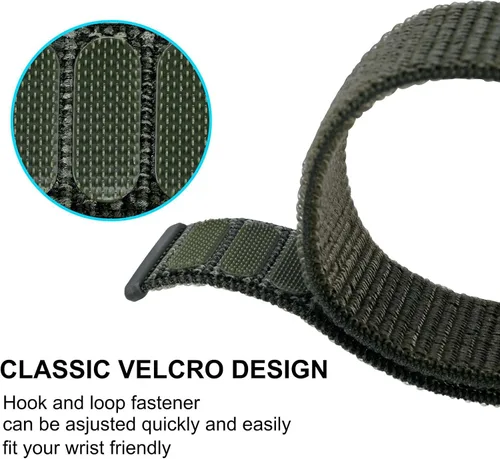 Vista 3 de ANNEFIT Correas deportivas de nailon para reloj, 2 paquetes de correas ajustables de liberación rápida de 0.630 in, 0.709 in, 0.748 in, 0.787 in