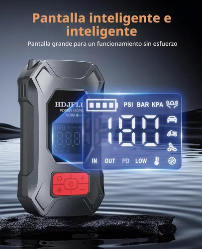 Vista 7 de Arrancador de salto 7500A con compresor de aire 180PSI, refuerzo de batería Grey