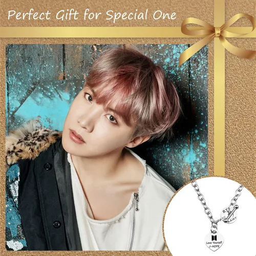 Vista 3 de ARETIS Kpop Bangtan - Collar de regalo para niños Be the best J-HOPE JIMIN JIN JK RM SUGA V Collar Bangtan Boys Lover Jewelry Gift for Bangtan Boys