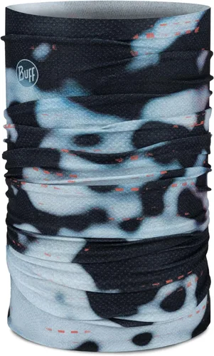 Vista 28 de BUFF CoolNet UV Polaina para el cuello, Protección solar UPF 50, Transpirable, Versátil, Mascarilla de secado rápido, Negro y Azul, Talla para Lazs