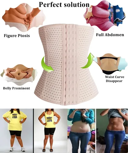 Vista 2 de Entrenador de cintura Cincher, moldeador de cuerpo, entrenamiento deportivo para reloj de arena, 6 piezas de compresión superior de hueso de acero