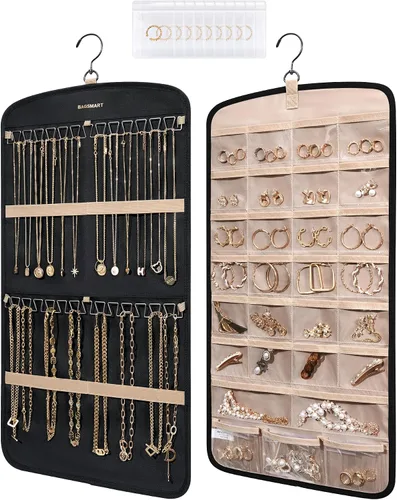 Vista 15 de Bolsas para joyería BAGSMART 50 piezas, pequeñas bolsas con cierre de cremallera para anillos, 5 x 7.6 cm, PVC, para empaquetado de aretes