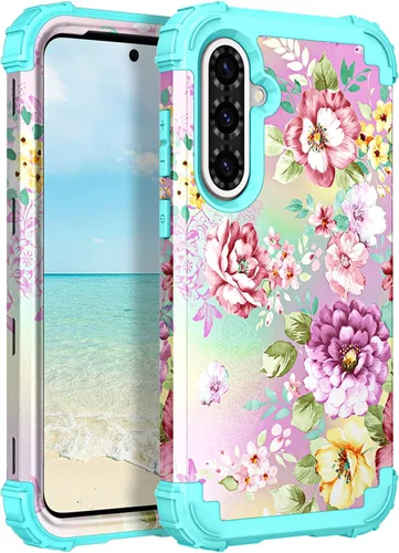 Vista 11 de Hocase Funda para Galaxy A37 5G, protección resistente a prueba de golpes, parachoques de goma de silicona suave+funda protectora híbrida