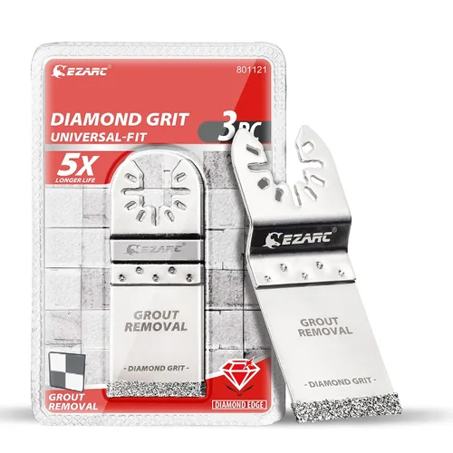 Vista 9 de EZARC Hoja oscilante de diamante, hojas de sierra oscilante de alcance extra largo para herramienta multiusos, para eliminación de lechada, limpieza