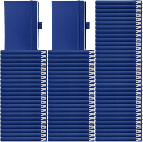Vista 22 de Laumoi Paquete de 40 cuadernos de bolsillo, tamaño A6, mini diario de tapa dura, cuadernos forrados de cuero PU de 3.5 x 5.5 pulgadas, bloc de notas