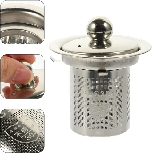 Vista 5 de Hemoton Tetera Colador de té Tetera Infusor Colador de café Filtros de té de metal Colador de té Hoja de té Hoja de té Filtro de té Infusor de té