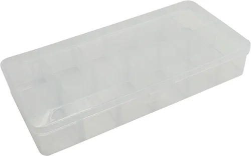 Vista 5 de Electronix Express - Paquete de 5 cajas de almacenamiento de componentes para guardar piezas pequeñas, divisores extraíbles, 2 a 12 divisiones