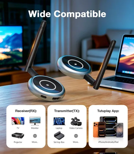 Vista 7 de Transmisor HDMI inalámbrico y 2 receptores