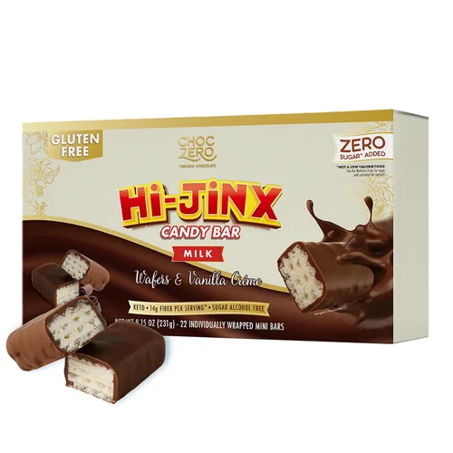 Vista 8 de ChocZero Hi-Jinx - Barras de caramelo de oblea de chocolate sin azúcar, crema de café