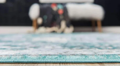 Vista 140 de Unique Loom Sofia Collection - Alfombra de área - Salle Garnier (3' 3" x 5' 3" Rectángulo, Turquesa/Azul)