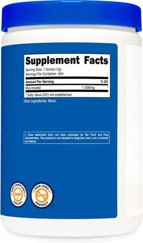 Vista 5 de Nutricost - Polvo de Inositol 1LB (454 Gramos) - Sin gluten, sin OMG