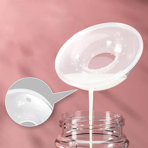Vista 5 de Yuly Colector de leche de silicona para mamás lactante, protector de pezones para mamá, protector de pezones reutilizable, 2 unidades de conchas