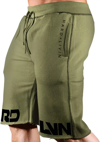 Vista 2 de Pantalones cortos de entrenamiento para hombre (HRD-LVN con pierna dividida)