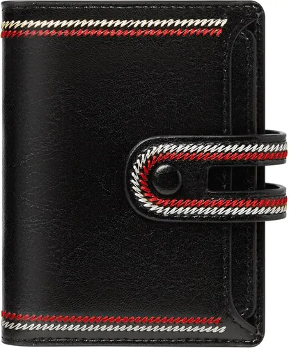 Vista 12 de TFKGS Tarjetero de crédito para mujer, cartera RFID de cuero para mujer con bloqueo de cremallera, llavero para tarjetas de acordeón, regalos