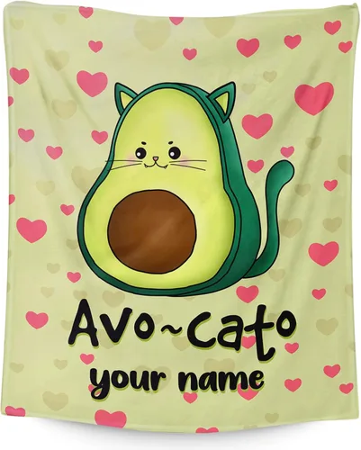 Vista 15 de Manta de aguacate para regalo, 40 x 30 pulgadas, bonita manta para niños, niñas, niños, manta verde suave y mullida para regazo y silla