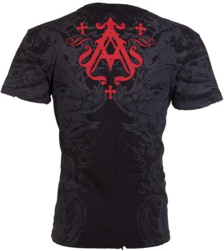 Vista 3 de Archaic by Affliction - Camiseta para hombre, color negro Dragon Rage
