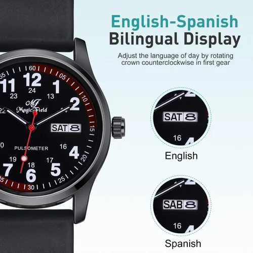 Vista 4 de ManChDa Nurse Watch Nursing Watch Analog Medical Watches for Women Waterproof Watch with Second Hand Easy to Read Watch Military Time Watch Luminous