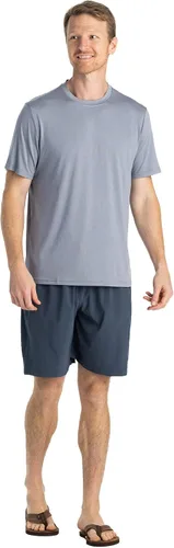 Vista 3 de Free Fly Camiseta Bamboo Motion para hombre, cuello redondo, protección solar, UPF 50+