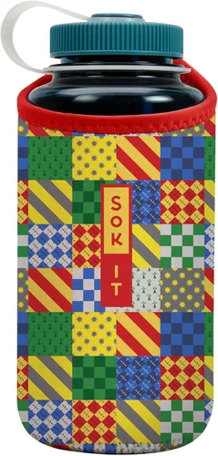 Vista 89 de Sok It BotlSok Funda para botella de agua con cubierta de neopreno aislante (Floral abstracto, se ajusta a CamelBak o Nalgene de 12 onzas)