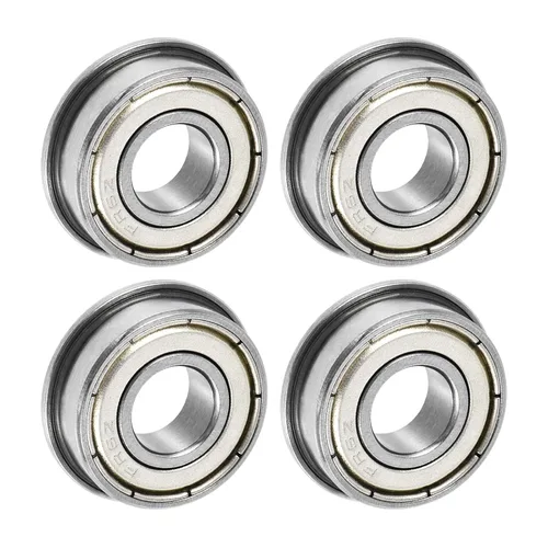 Vista 22 de uxcell Rodamiento de bolas con brida FR8ZZ, 4 rodamientos de brida ABEC1 de doble blindaje de acero cromado de 1/2 "x 1 1/8" x 5/16 pulgadas