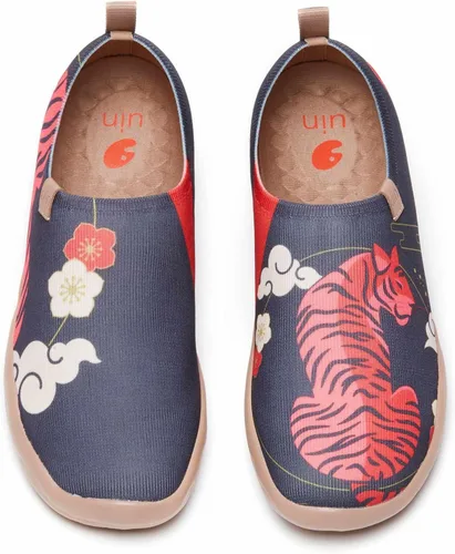 Vista 90 de UIN Mocasines casuales para mujer, de viaje, pintados, para caminar, ligeros, cómodos, de lona, tenis de moda