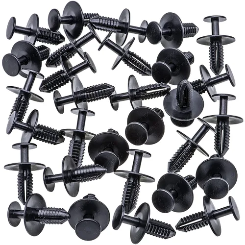 Vista 2 de Rexka 30 clips de retención de remaches para guardabarros compatibles con Mercedes-Benz 0009914140 A, C, Cla, CLS, E, GLB, Clase S
