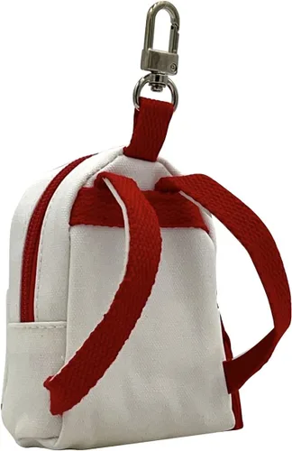 Vista 4 de Nissin Cup Noodles Llavero micro mochila, blanco hueso, pequeño, Blanco sucio