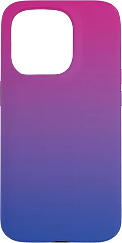 Vista 14 de Funda degradada con diseño de bandera de Bisexual Pride para iPhone 17, color rosa, morado, azul