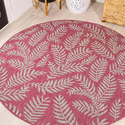Vista 38 de Eyely BMS119A-28 Santa Monica Nevis Palm Frond - Alfombra costera para interiores y exteriores, casual, campo, floral, dormitorio, cocina, patio