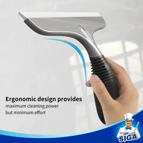 Vista 4 de MR.SIGA Escobilla de silicona multiusos para ventana, vidrio, puerta de ducha, parabrisas de automóvil, limpiador de ventanas resistente, incluye