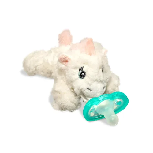 Vista 22 de RaZbaby Bear RaZbuddy - Portachupetes de Peluche para Recién Nacidos en Adelante, Hecho en EE.UU., Chupete Ortodóntico Desmontable JollyPop