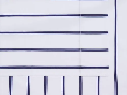 Vista 2 de TRULY SOFT Ticking Stripe - Juego de sábanas Queen de poliéster de 4 piezas, color blanco y azul marino, con temática de rayas, para hombres y Azul