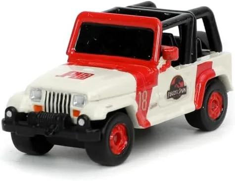 Vista 5 de Jada Toys Jurassic World - Juego de 3 autos fundidos a presión Wave 1, 1.65 pulgadas, juguetes para niños y adultos (31955)