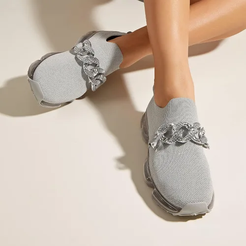 Vista 6 de LUCKY STEP Tenis con cámara de aire a la moda para mujer, transpirables, informales, cómodos y ligeros, para caminar