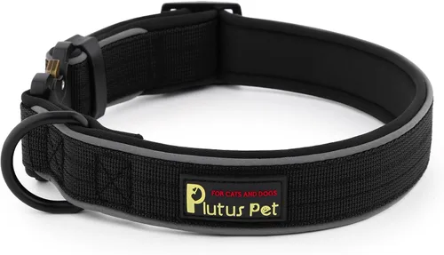 Vista 14 de Collar táctico para perro Plutus Pet, reflectante, collar de perro resistente ajustable, suave acolchado y cómodo, para perros pequeños, medianos