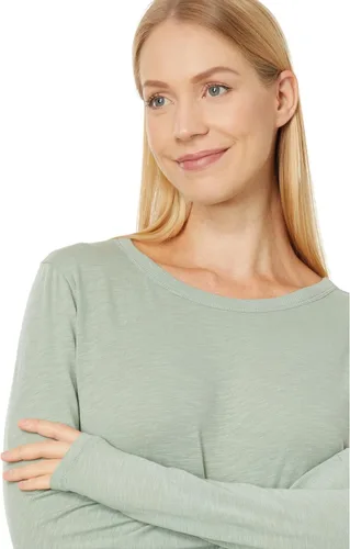 Vista 3 de Madewell Whisper - Camiseta de manga larga con cuello redondo de algodón